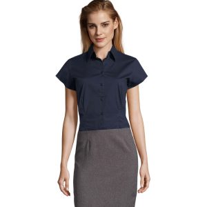 Dámská číšnická halenka SOL´S krátký rukáv – tmavě modrá L