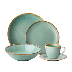 Porcelánový set 30 ks – Sand tyrkysový – Gaya