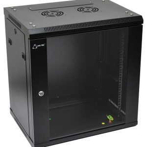 WM.6412.B – nástěnný, složený, 12U, 600 x 450, sklo