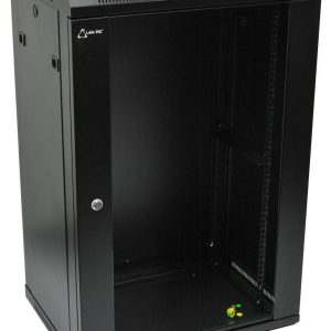 WM.6418.B – nástěnný, složený, 18U, 600 x 450, sklo