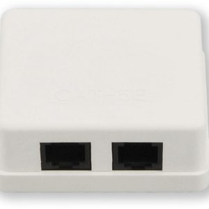 WO-112 basic C5E 2P – osazená 2 porty, povrchová