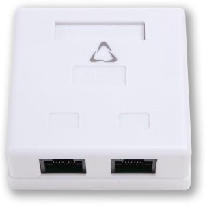 WO-212 basic C5E/S 2P – osazená 2 porty, stíněná, povrchová