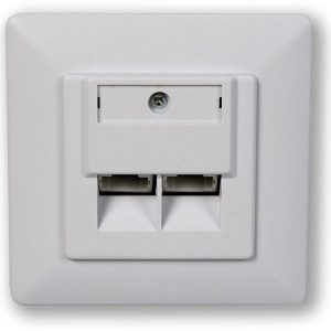 WO-332 smart C5E 2P – osazená 2 porty, do krabice