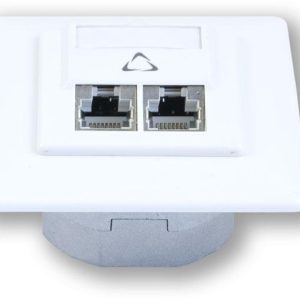 WO-632 smart C5E/S 2P – osazená 2 porty, stíněná, do krabice