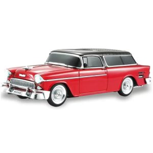 WSTER 1955 Reproduktor Bluetooth ve tvaru Chevrolet Nomad, port USB, slot na kartu TF, červený