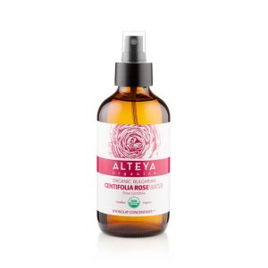 Růžová voda Bio z růže stolisté (Rosa Centifolia) Alteya Organics 240 ml sklo