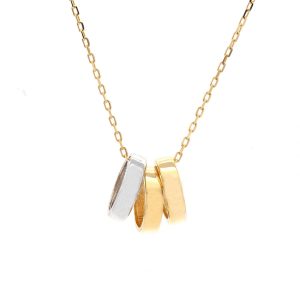 Zlatý řetízek s přívěskem TŘI PRSTÝNKY