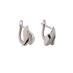 Zlaté dámské náušnice MYSIE white