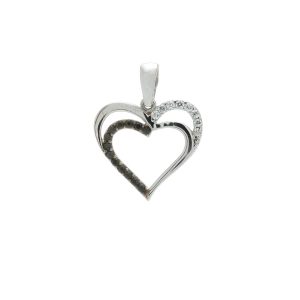 Zlatý přívěsek WHITE HEART