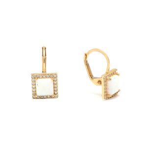 Zlaté náušnice BARIJE s opálem