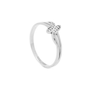 Zlatý dámský prsten KESHET white