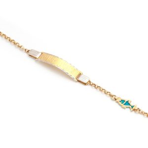 Zlatý dětský náramek s rybičkou