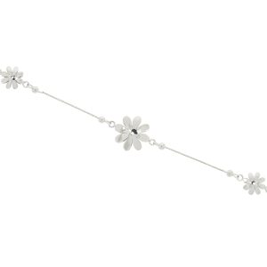 Zlatý náramek FLOWER white