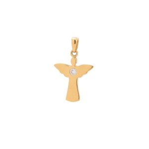 Zlatý přívěsek ANDĚL s kamínkem