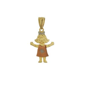 Zlatý přívěsek HOLČIČKA