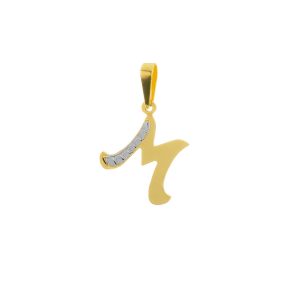 Přívěsek písmenko M ze žlutého zlata