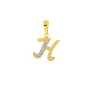Přívěsek písmenko H ze žlutého zlata