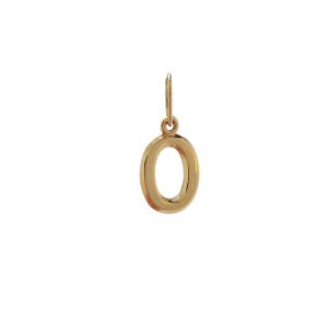 Zlatý přívěsek písmenko O