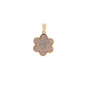 Zlatý přívěsek zirkonový KVĚT