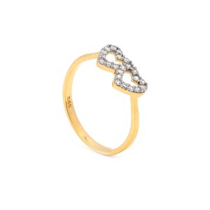 Zlatý prsten DOUBLEHEART