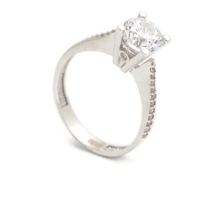 Zlatý zásnubní prsten Leokadia