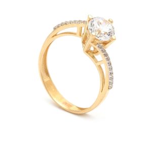 Zlatý zásnubní prsten Zenaida