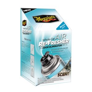 Meguiar’s Air Re-Fresher Odor Eliminator New Car Scent desinfekce klimatizace + pohlcovač pachů + osvěžovač vzduchu vůně nového auta 71 g