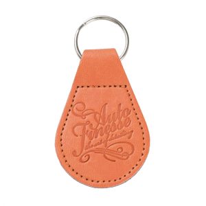 Oranžový přívěšek na klíče z pravé kůže Auto Finesse Key Ring