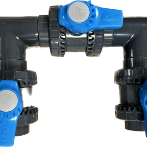 Vagnerpool Bypass obtok s ventily 50mm – rozebraný – s ventily Easyfit