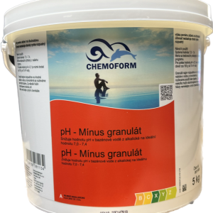 Ph mínus 5kg – snížení pH v bazénové vodě ph- CHEMOFORM, granulát