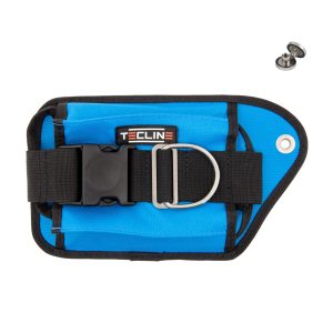 Tecline Kapsa Na Závaží Levá Comfort Modrá – S Vnitřní Kapsou (max. 4kg) D-kroužkem, šroubem Matkou