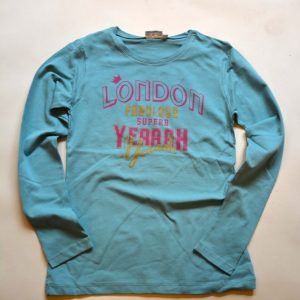 tričko dívčí s dlouhým rukávem, Wendee, ozfb102506-2, zelená – 152 | 12let