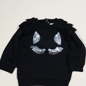 tričko dívčí s flitry, Sobe, 15KKCSSRT566, antracit – 98 | 3roky