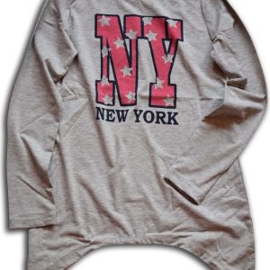 tričko dívčí, dlouhý rukáv, Wendee, OZKB39249-1, šedá – 98 | 3roky