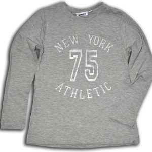 tričko dívčí, dlouhý rukáv, Wendee, OZFB102502-1, šedá – 98 | 3roky