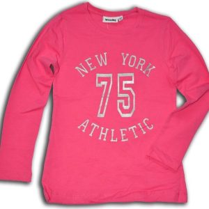 tričko dívčí, dlouhý rukáv, Wendee, OZFB102502-2, růžová – 152 | 12let