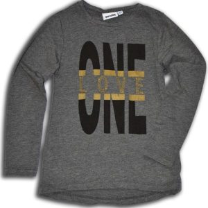 tričko dívčí, dlouhý rukáv, Wendee, OZFB102510-1, šedá – 98 | 3roky