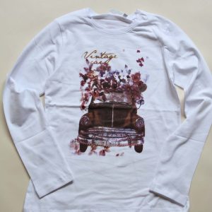 tričko s dlouhým rukávem, Wendee, ozfb102520-2, bílá – 152 | 12let