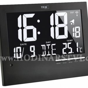 Rádiem řízené nástěnné hodiny s automatickým podsvícením – TFA 60.4508