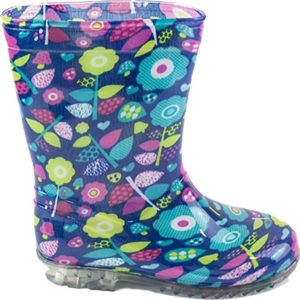 dívčí holínky PVC – barevné květiny, Pidilidi, PL0080, holka – 29