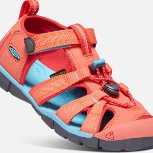 Dětské sandály SEACAMP II CNX, CORAL/POPPY RED, keen, 1022989/1022941/1022974, červená – 36