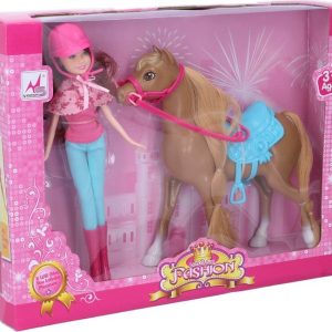 Panenka s koněm, 21 cm, Wiky, W001943