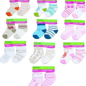 kojenecké ponožky (0 až 12m) 2pack, Pidilidi , PD0114, mix – 68/80 | 6-12m