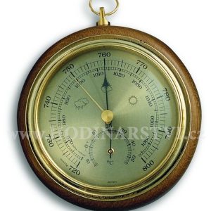 Barometr s teploměrem 108 mm na zavěšení – TFA 45.1000.01 – dub
