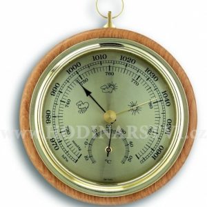 Barometr s teploměrem 108 mm na zavěšení – TFA 45.1000.05 – buk