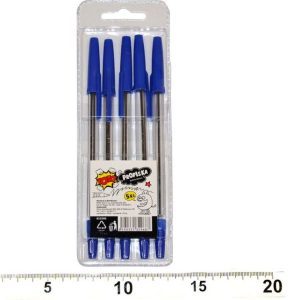 Propiska jednorázová sada 5 ks (modrá náplň), TOTO, W832500