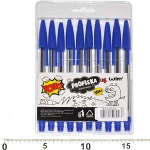 Propiska jednorázová sada 10 ks (modrá náplň), TOTO, W832504