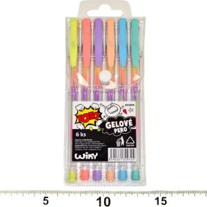 Gelové pero sada 6 ks Duha, TOTO, W832606