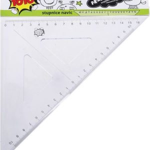 Pravítko trojúhelník transparent – inovativní ryska, TOTO, W833147