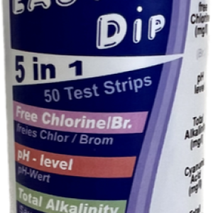 Astralpool Papírkový tester – proužky 5v1 (50ks) – celková tvrdost, CL, pH, Alkalinita, kyanurová kyselina